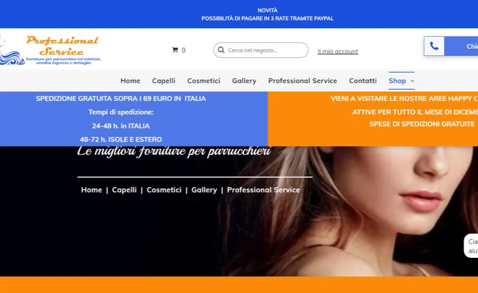 Ecommerce Professional Service: schermata presente nel case study Italiaonline