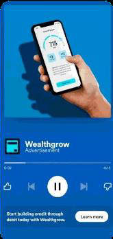 Esempio di annuncio audio Spotify con immagine del brand